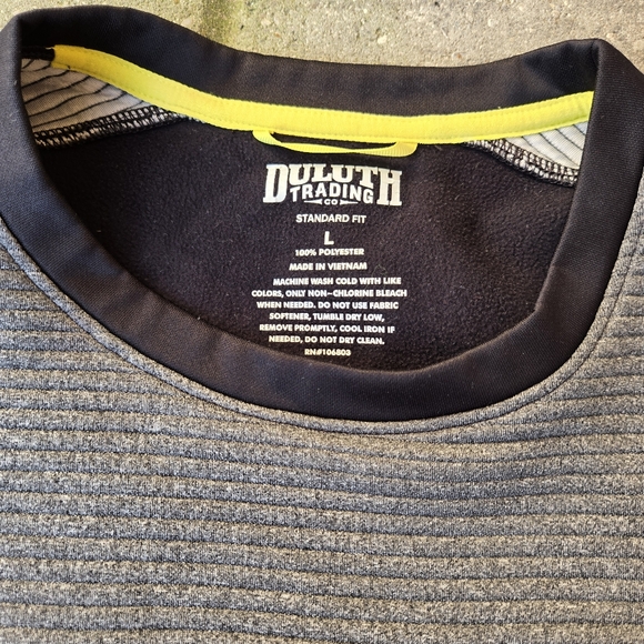 Duluth Trading Co Men’s Boundary Layer Fleece Crew Standard Fit Sweatshirt Sz L - Picture 8 of 10